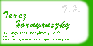 terez hornyanszky business card