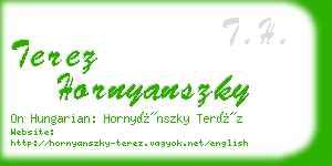 terez hornyanszky business card